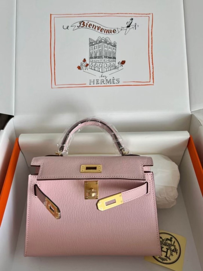 Mini Kelly Chevre 19 Bag“19*12*6CM”-0511=