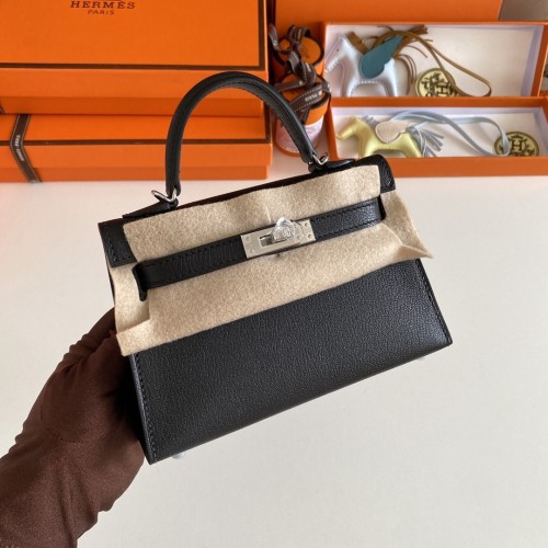 Mini Kelly Chevre 19 Bag“19*12*6CM”-0511=
