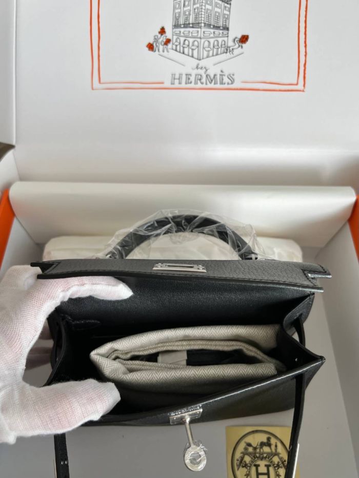 Mini Kelly Chevre 19 Bag“19*12*6CM”-0511=