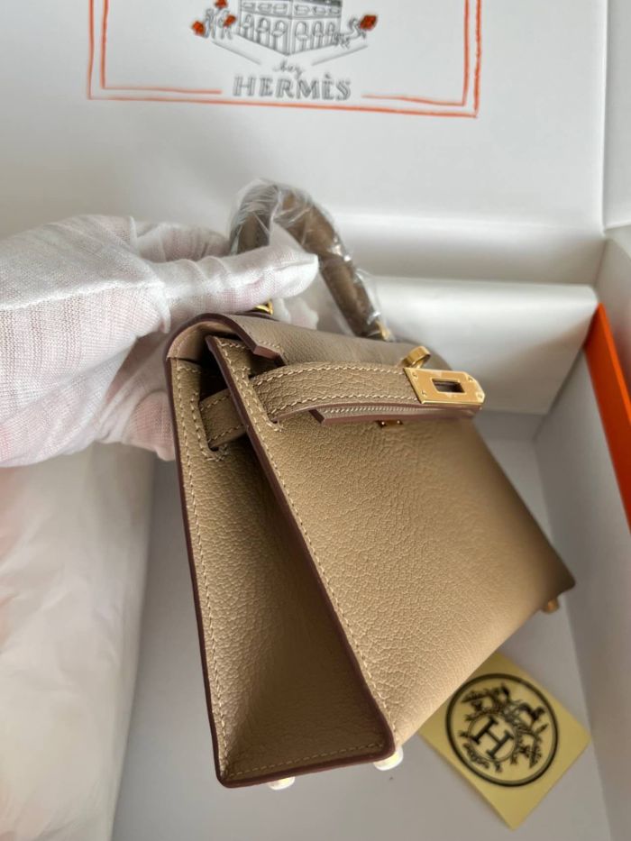 Mini Kelly Chevre 19 Bag“19*12*6CM”-0511=