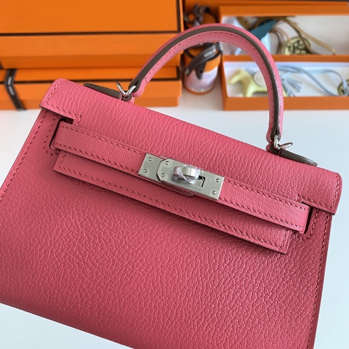 Mini Kelly Chevre 19 Bag“19*12*6CM”-0511=