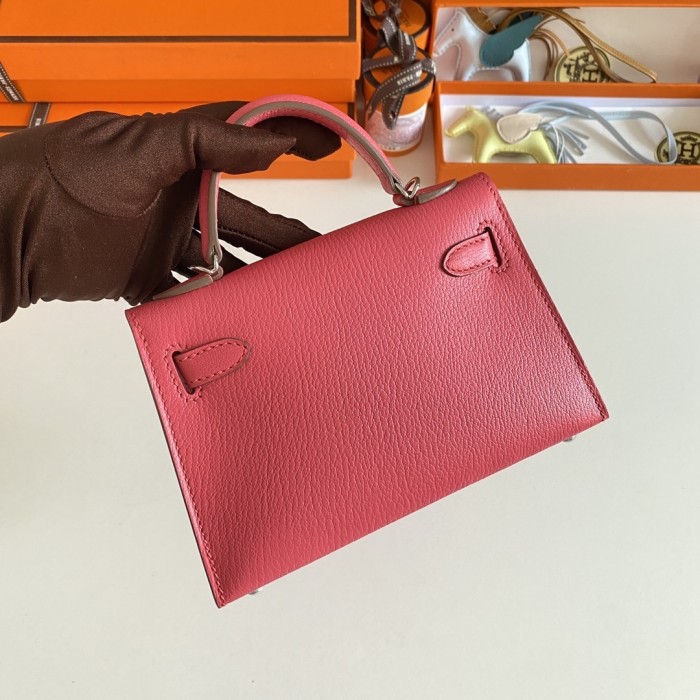 Mini Kelly Chevre 19 Bag“19*12*6CM”-0511=