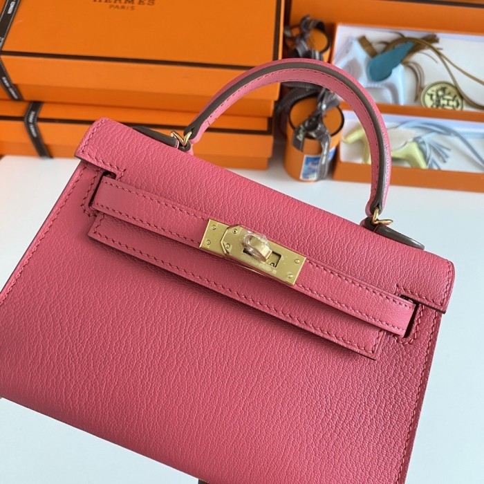 Mini Kelly Chevre 19 Bag“19*12*6CM”-0511=
