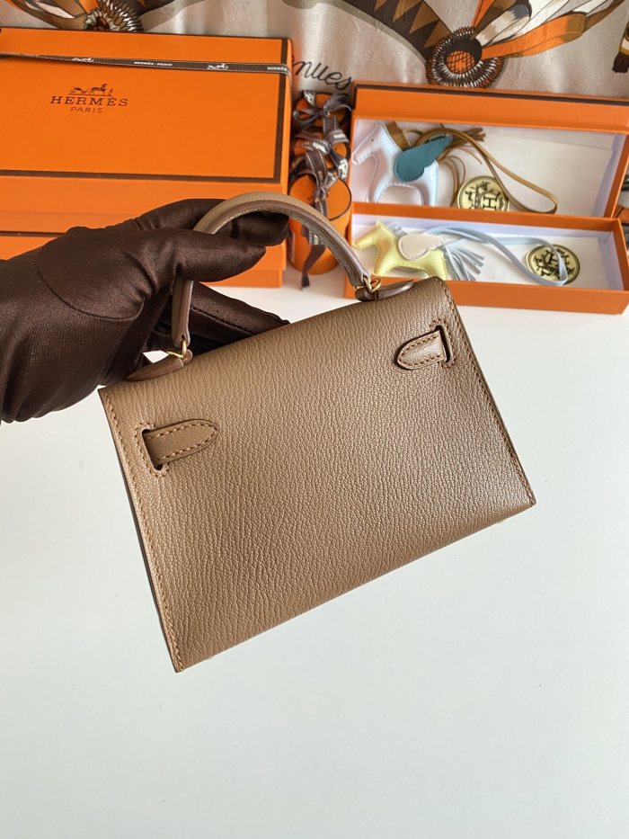Mini Kelly Chevre 19 Bag“19*12*6CM”-0511=