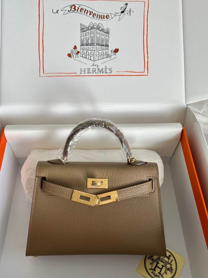 Mini Kelly Chevre 19 Bag“19*12*6CM”-0511=