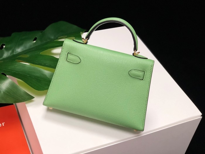 Mini Kelly Chevre 19 Bag“19*12*6CM”-0511=