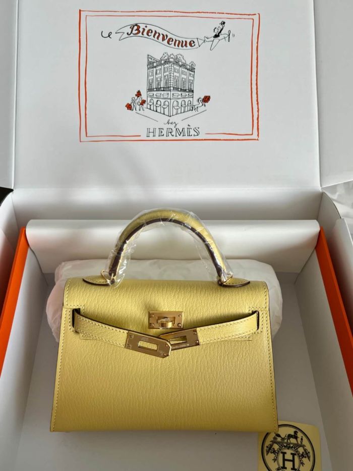 Mini Kelly Chevre 19 Bag“19*12*6CM”-0511=