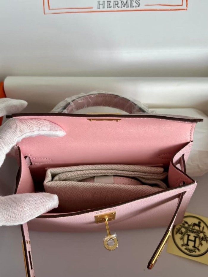 Mini Kelly Chevre 19 Bag“19*12*6CM”-0511=