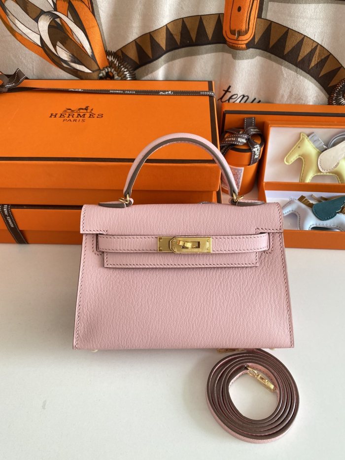 Mini Kelly Chevre 19 Bag“19*12*6CM”-0511=