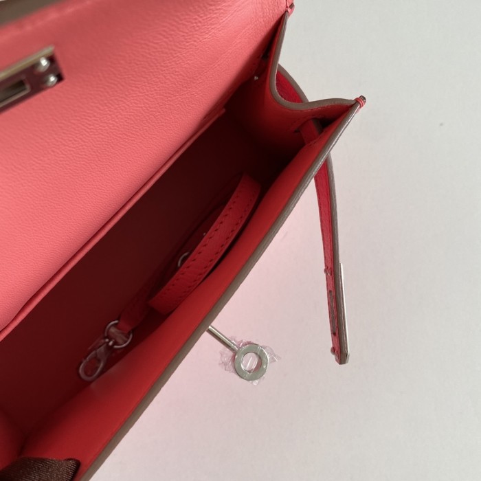 Mini Kelly Chevre 19 Bag“19*12*6CM”-0511=