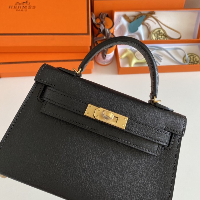 Mini Kelly Chevre 19 Bag“19*12*6CM”-0511=