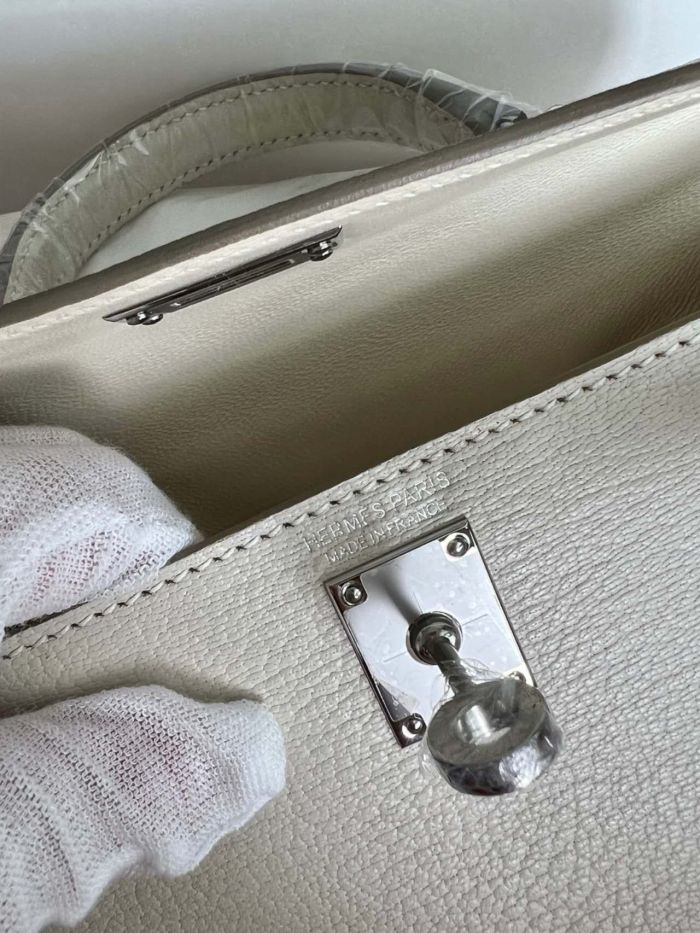 Mini Kelly Chevre 19 Bag“19*12*6CM”-0511=