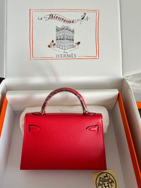 Mini Kelly Chevre 19 Bag“19*12*6CM”-0511=