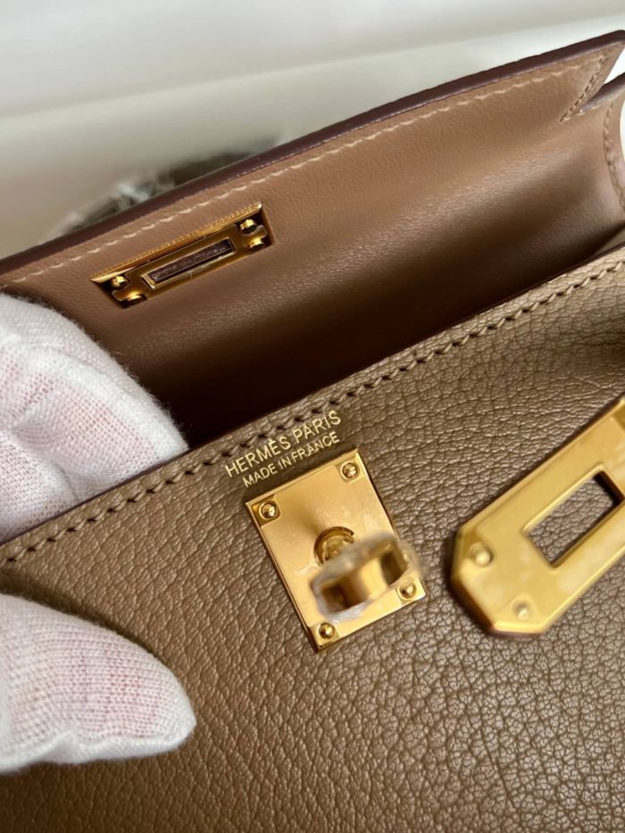 Mini Kelly Chevre 19 Bag“19*12*6CM”-0511=