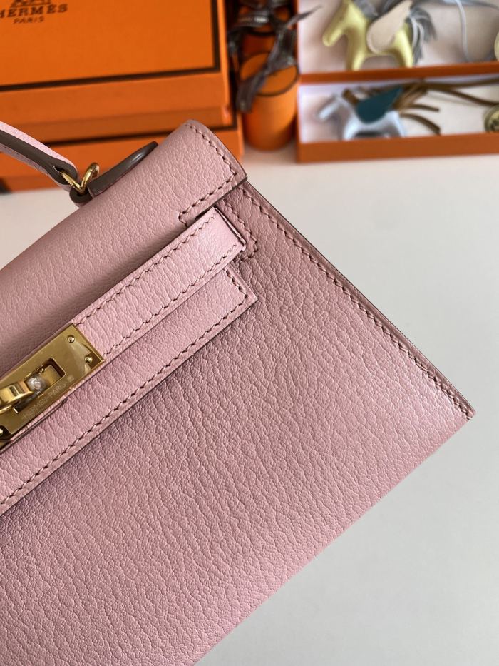 Mini Kelly Chevre 19 Bag“19*12*6CM”-0511=