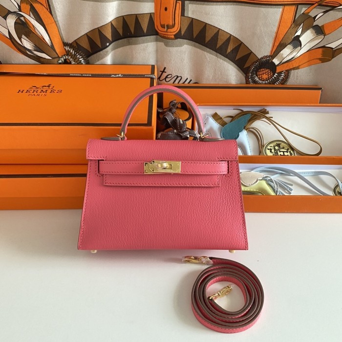 Mini Kelly Chevre 19 Bag“19*12*6CM”-0511=