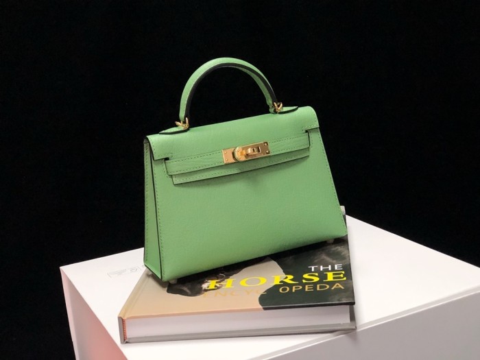 Mini Kelly Chevre 19 Bag“19*12*6CM”-0511=