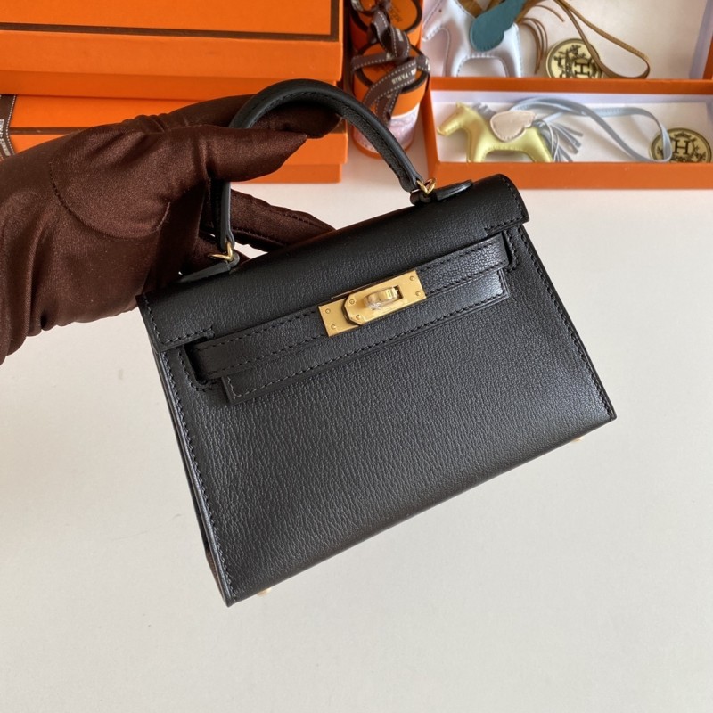 Mini Kelly Chevre 19 Bag“19*12*6CM”-0511=