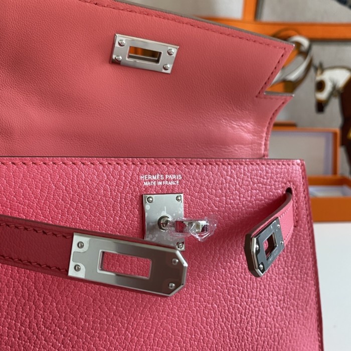 Mini Kelly Chevre 19 Bag“19*12*6CM”-0511=