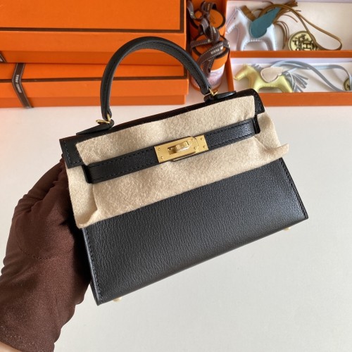 Mini Kelly Chevre 19 Bag“19*12*6CM”-0511=