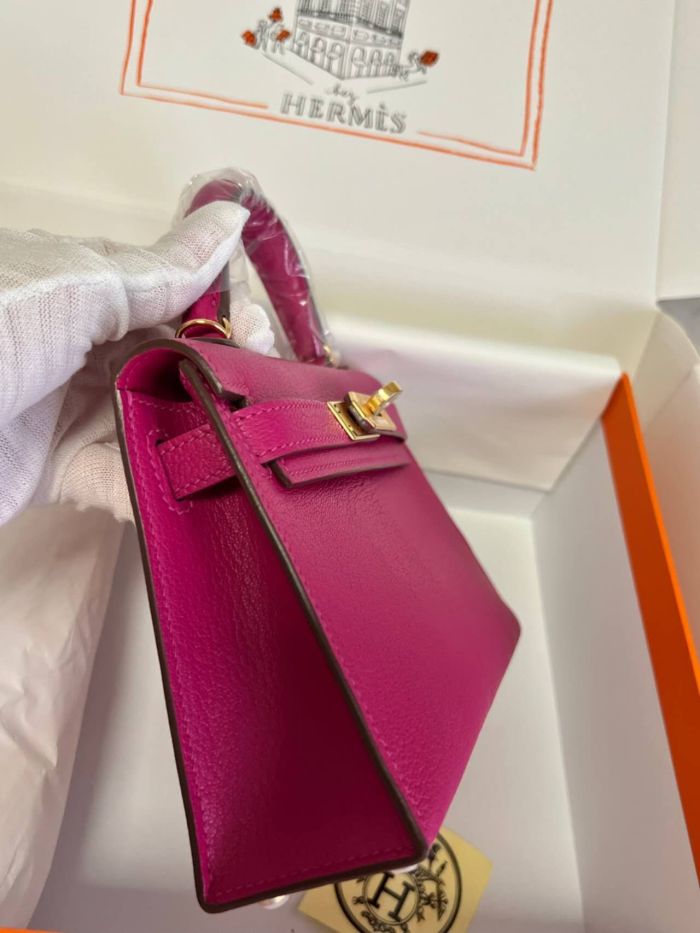 Mini Kelly Chevre 19 Bag“19*12*6CM”-0511=