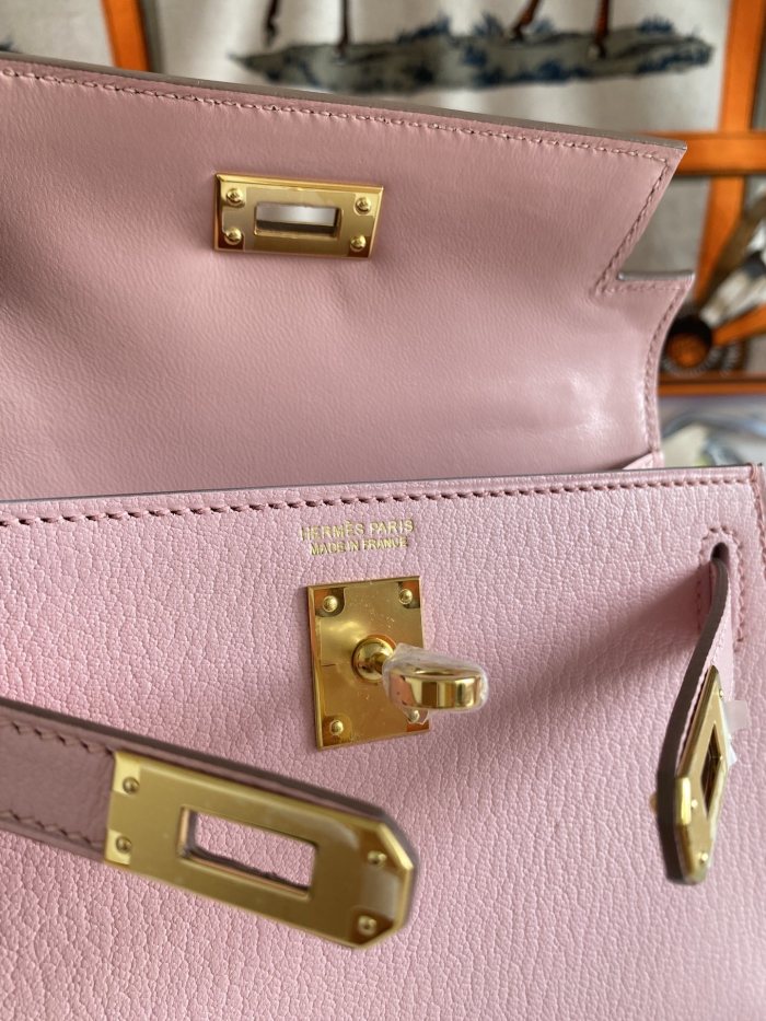 Mini Kelly Chevre 19 Bag“19*12*6CM”-0511=