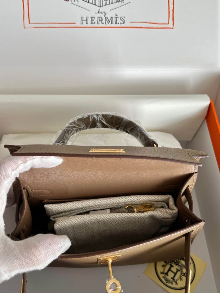 Mini Kelly Chevre 19 Bag“19*12*6CM”-0511=