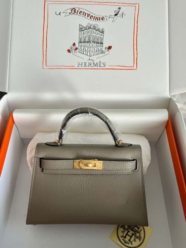 Mini Kelly Chevre 19 Bag“19*12*6CM”-0511=