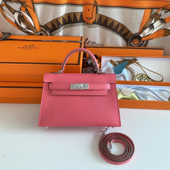 Mini Kelly Chevre 19 Bag“19*12*6CM”-0511=