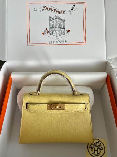 Mini Kelly Chevre 19 Bag“19*12*6CM”-0511=