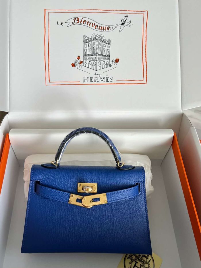 Mini Kelly Chevre 19 Bag“19*12*6CM”-0511=