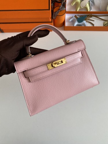 Mini Kelly Chevre 19 Bag“19*12*6CM”-0511=