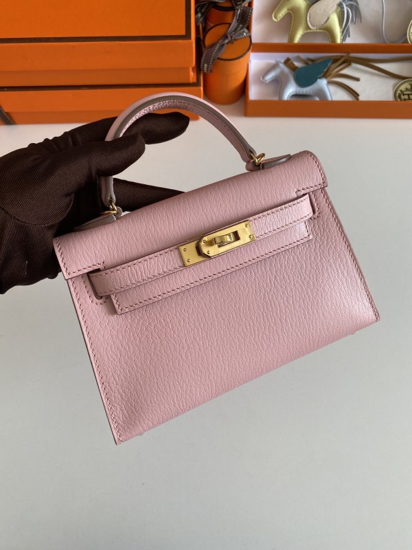 Mini Kelly Chevre 19 Bag“19*12*6CM”-0511=