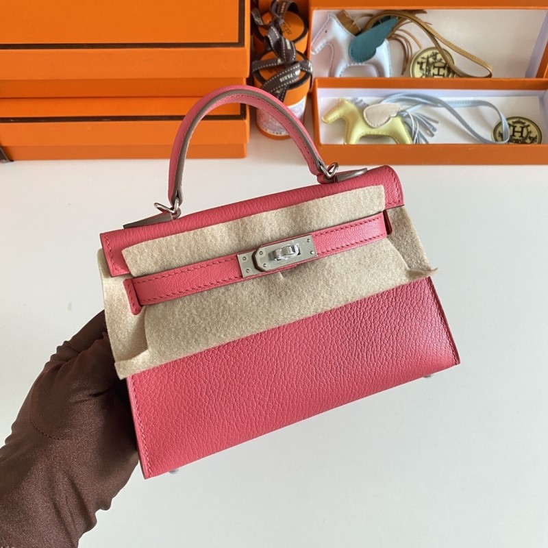 Mini Kelly Chevre 19 Bag“19*12*6CM”-0511=
