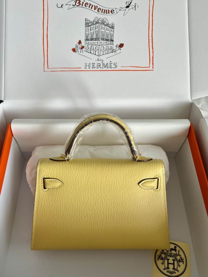 Mini Kelly Chevre 19 Bag“19*12*6CM”-0511=