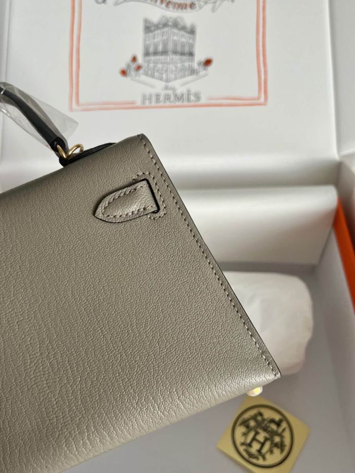 Mini Kelly Chevre 19 Bag“19*12*6CM”-0511=