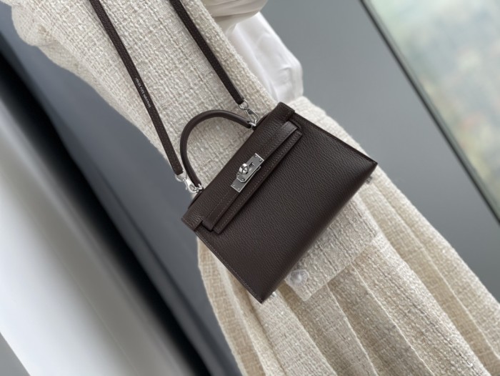 Mini Kelly Chevre 19 Bag“19*12*6CM”-0511=