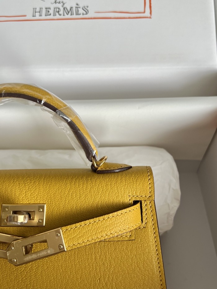 Mini Kelly Chevre 19 Bag“19*12*6CM”-0511=