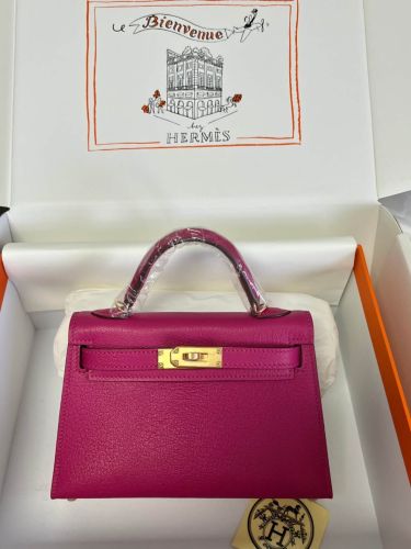 Mini Kelly Chevre 19 Bag“19*12*6CM”-0511=