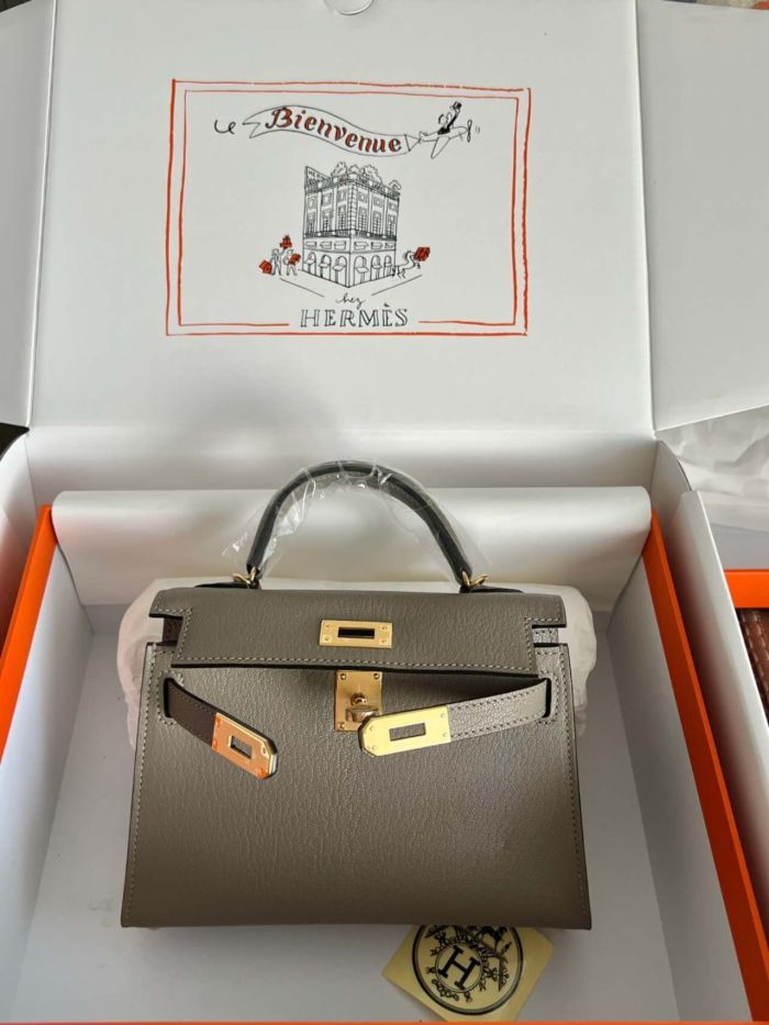 Mini Kelly Chevre 19 Bag“19*12*6CM”-0511=
