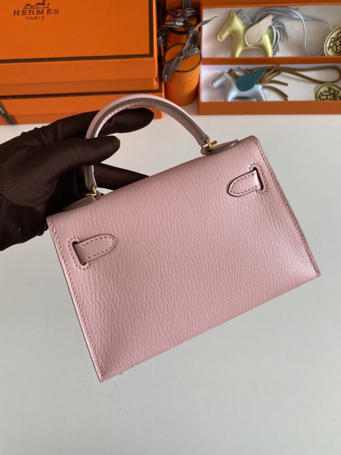 Mini Kelly Chevre 19 Bag“19*12*6CM”-0511=