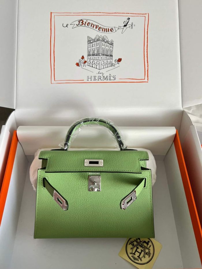 Mini Kelly Chevre 19 Bag“19*12*6CM”-0511=