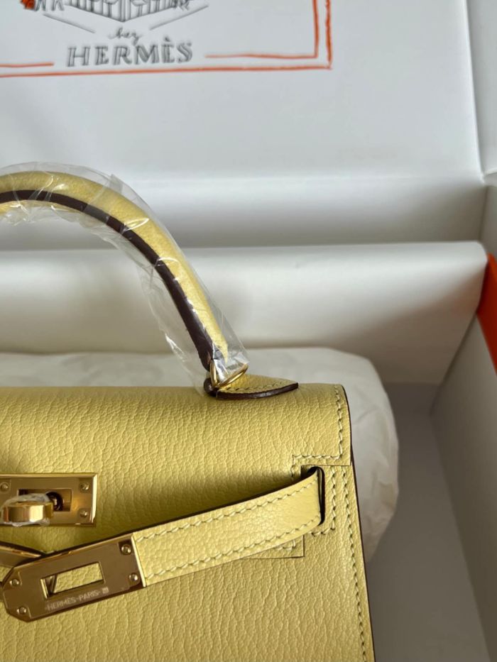Mini Kelly Chevre 19 Bag“19*12*6CM”-0511=