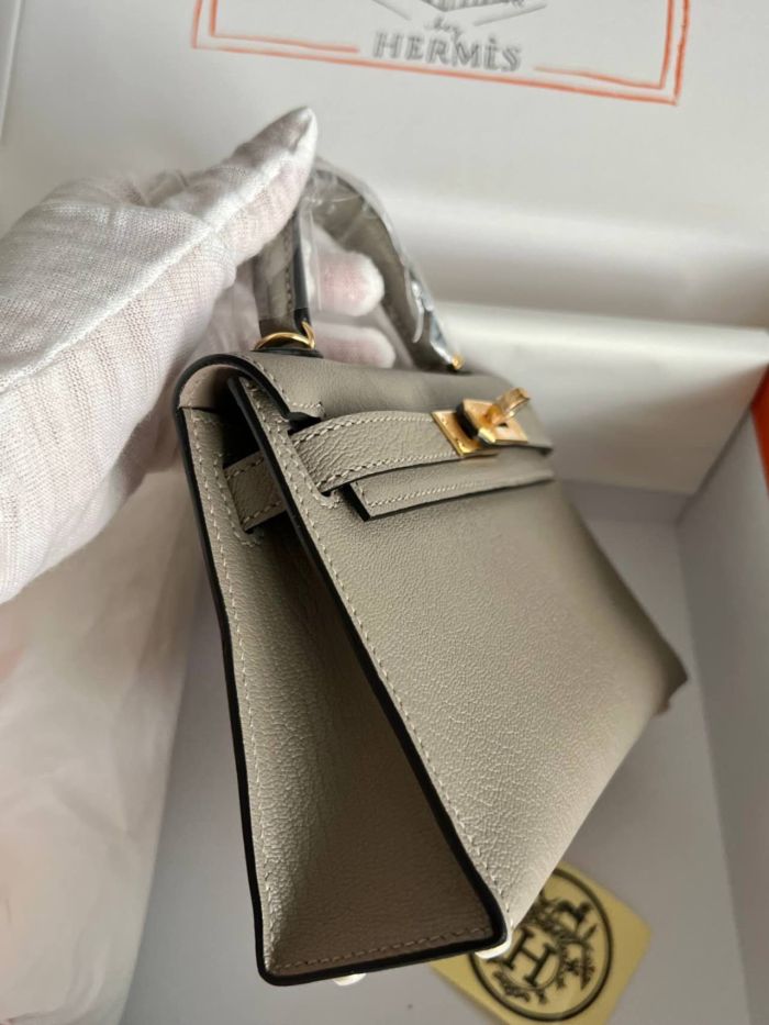Mini Kelly Chevre 19 Bag“19*12*6CM”-0511=