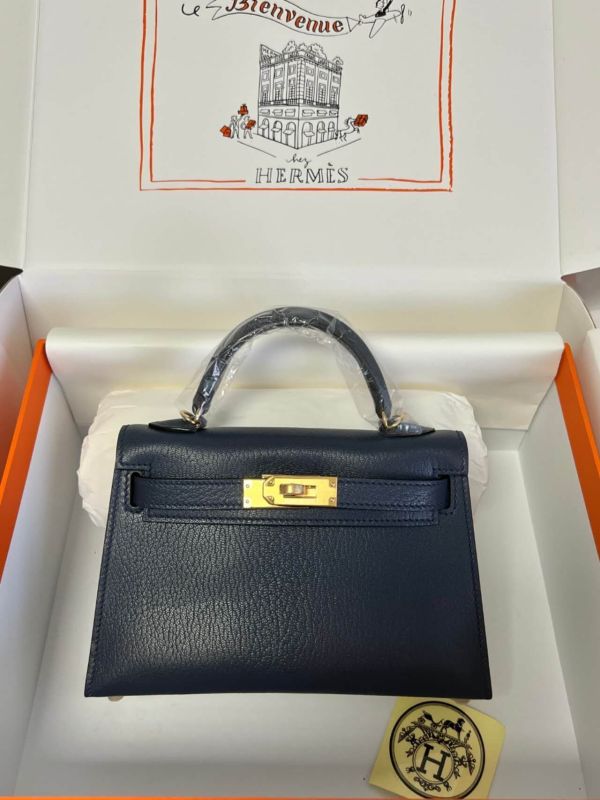 Mini Kelly Chevre 19 Bag“19*12*6CM”-0511=