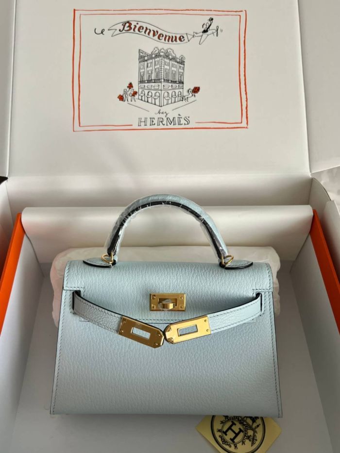 Mini Kelly Chevre 19 Bag“19*12*6CM”-0511=