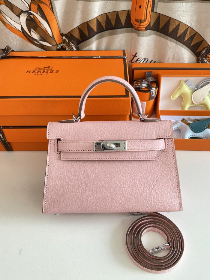 Mini Kelly Chevre 19 Bag“19*12*6CM”-0511=