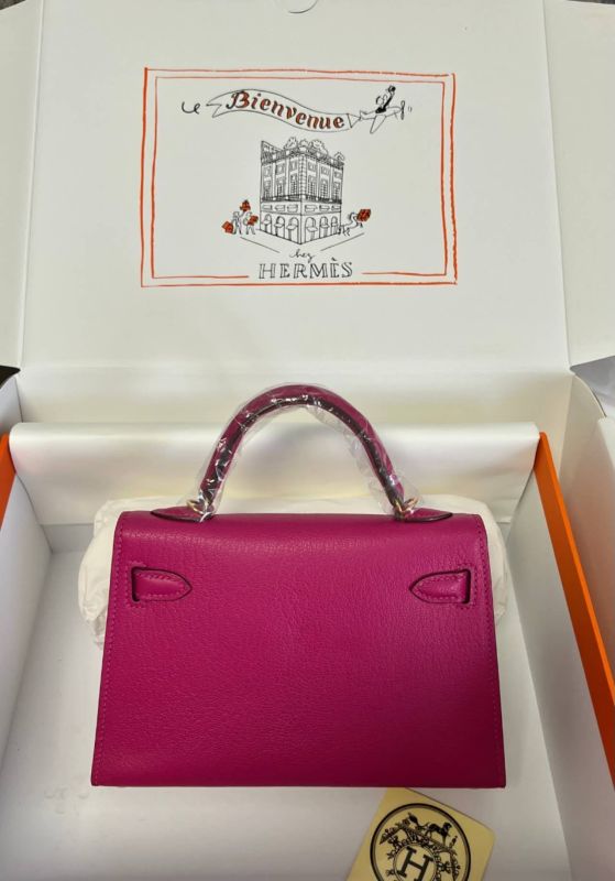 Mini Kelly Chevre 19 Bag“19*12*6CM”-0511=
