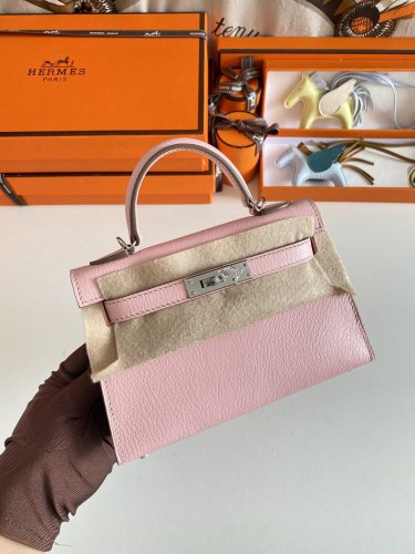 Mini Kelly Chevre 19 Bag“19*12*6CM”-0511=