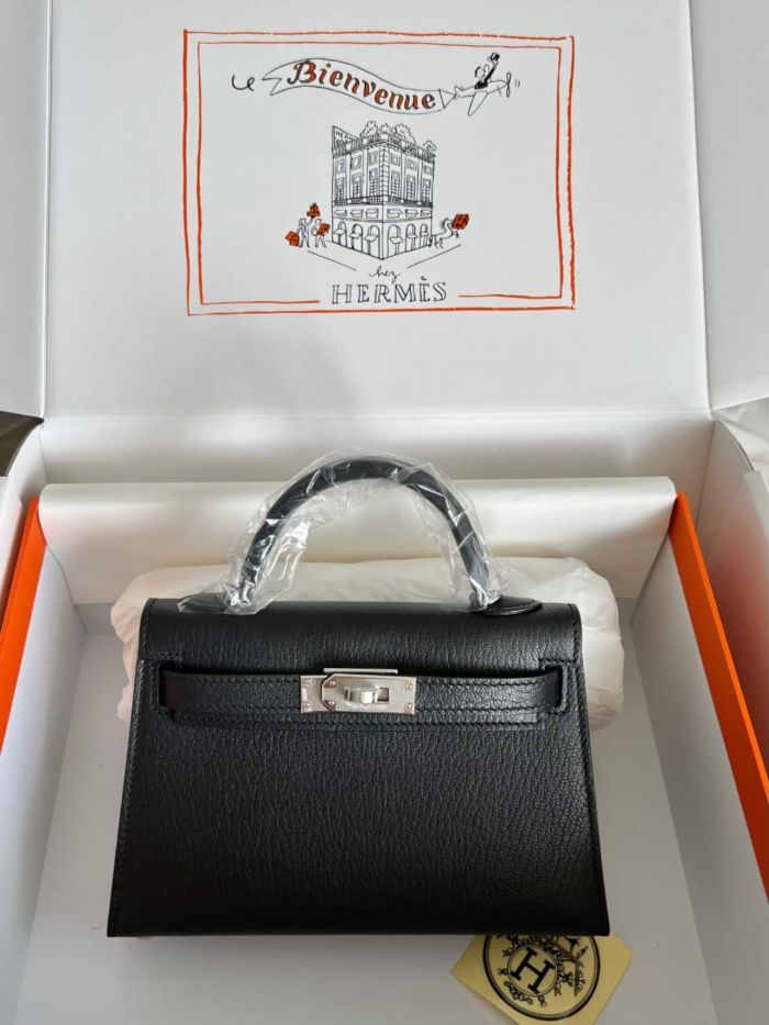 Mini Kelly Chevre 19 Bag“19*12*6CM”-0511=